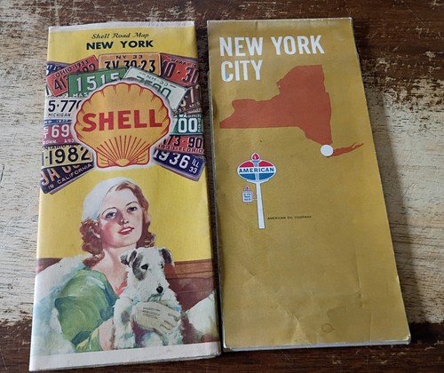 1933 shell road map - road,