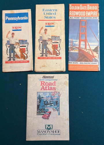 Vintage road maps atlas - 4,